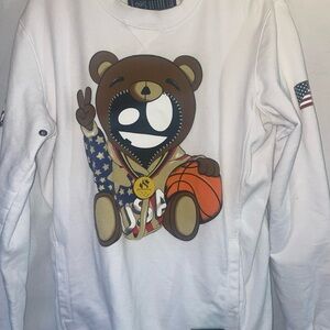 Entree men’s White hoodie Olympics basketball size Large